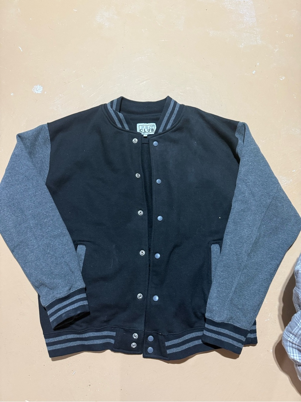 Mens Black & Gray Varsity Jacket